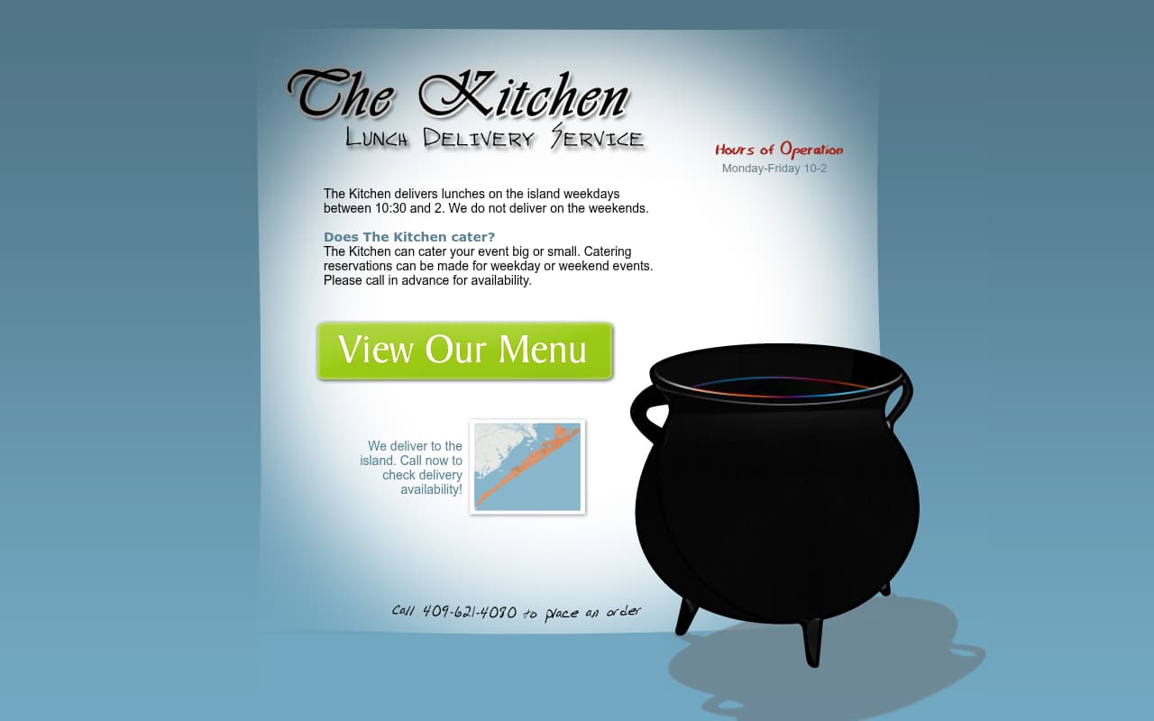 The Kitchen Catering website screenshot