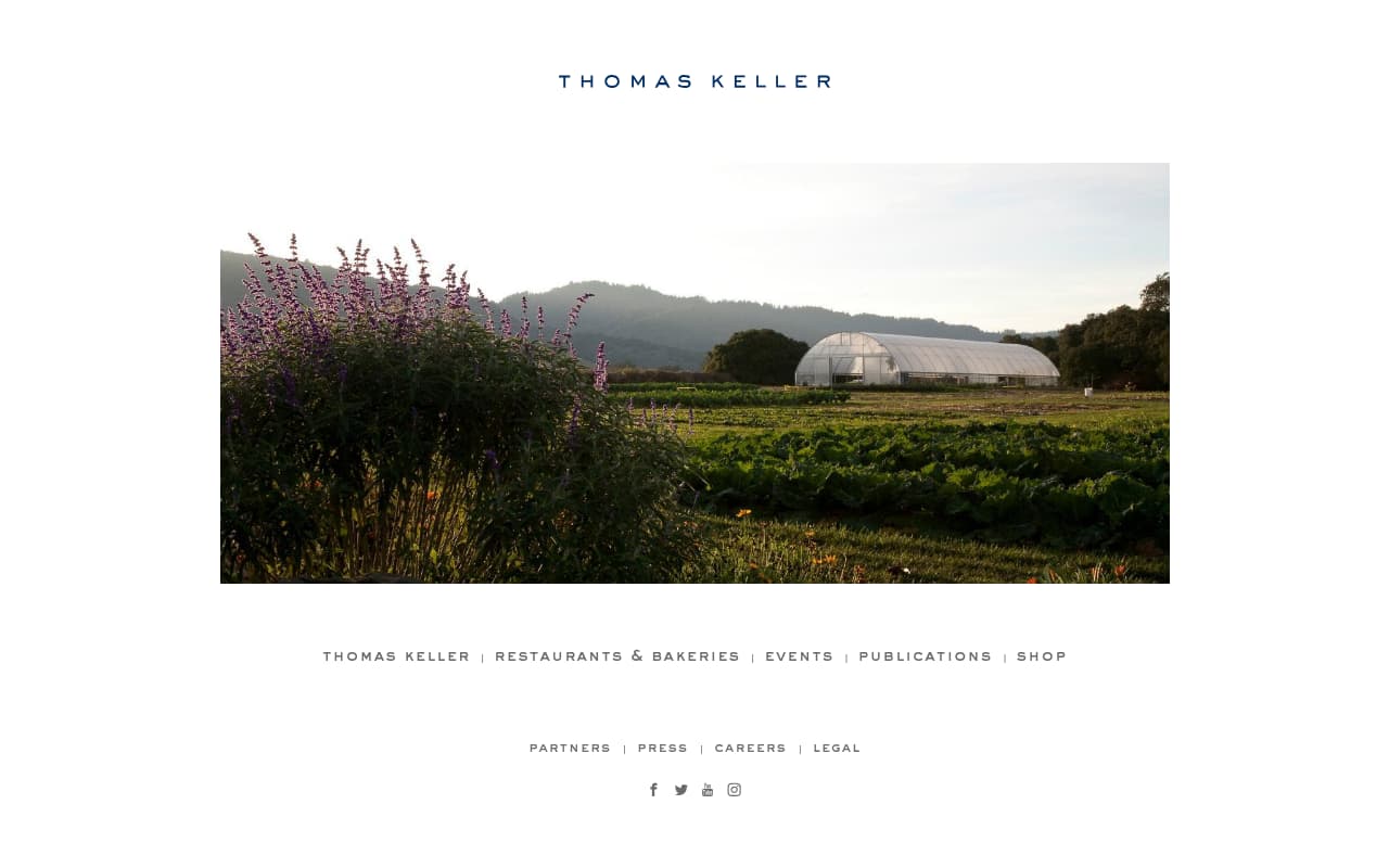 Thomas Keller Catering website screenshot
