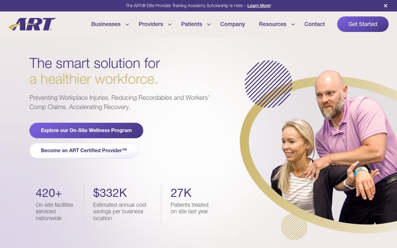 Active Release Techniques website screenshot