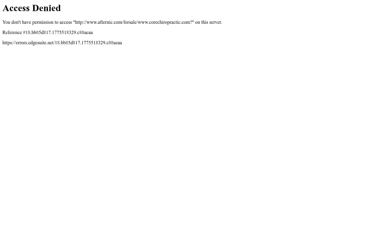 Core Chiropractic website screenshot