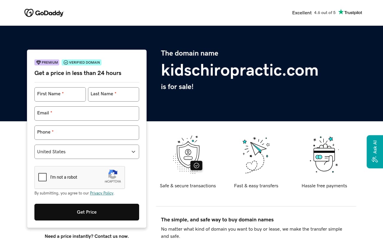 Kids Chiropractic website screenshot
