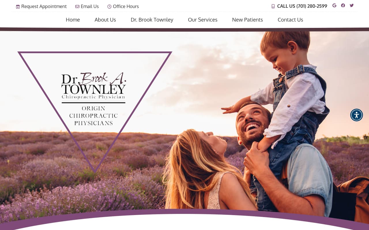 Origin Chiropractic website screenshot