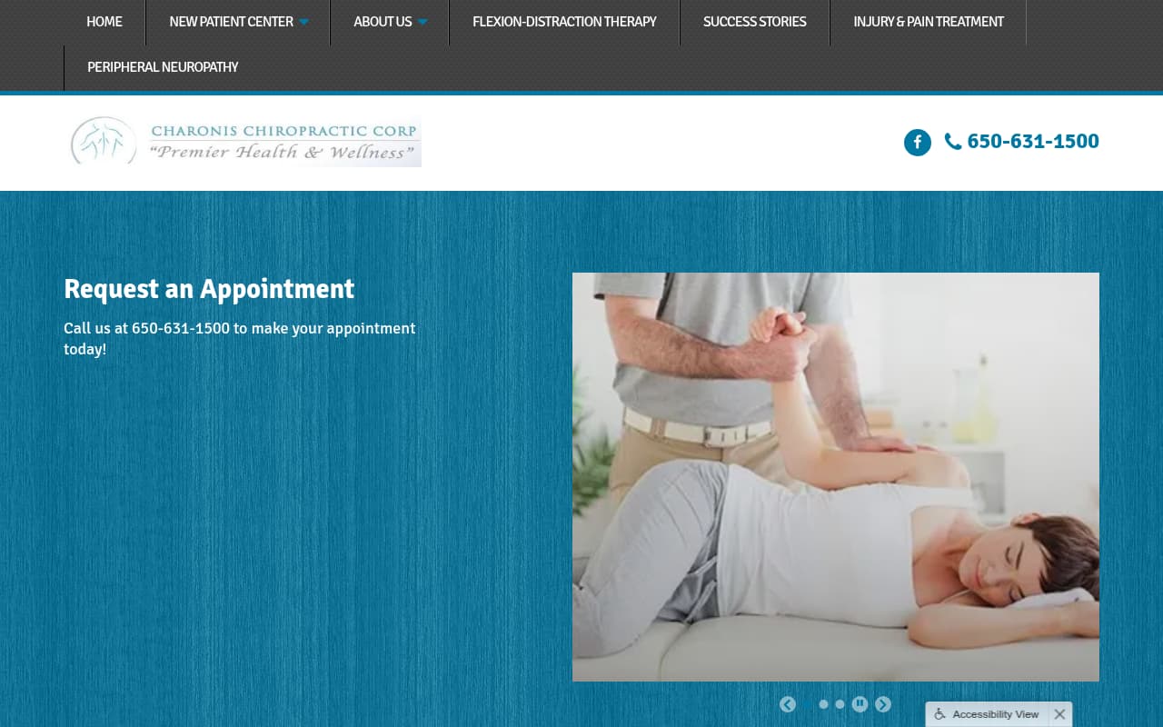 Premier Chiropractic website screenshot