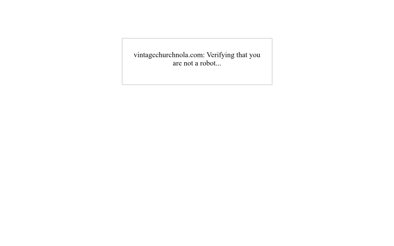 Vintage Church NOLA website screenshot