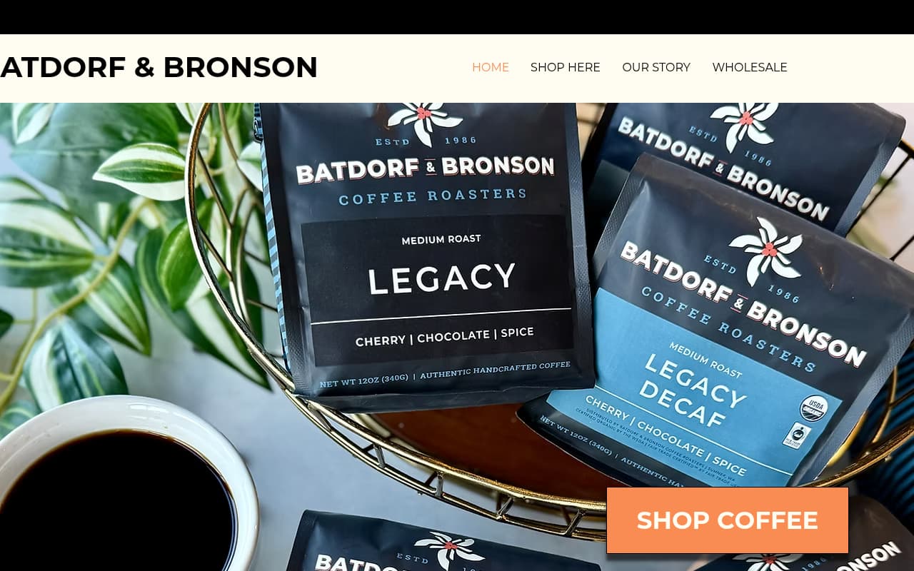 Dancing Goats Coffee website screenshot