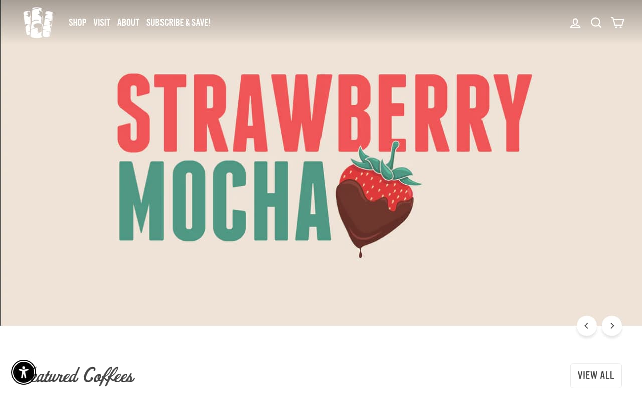 Birch Coffee website screenshot