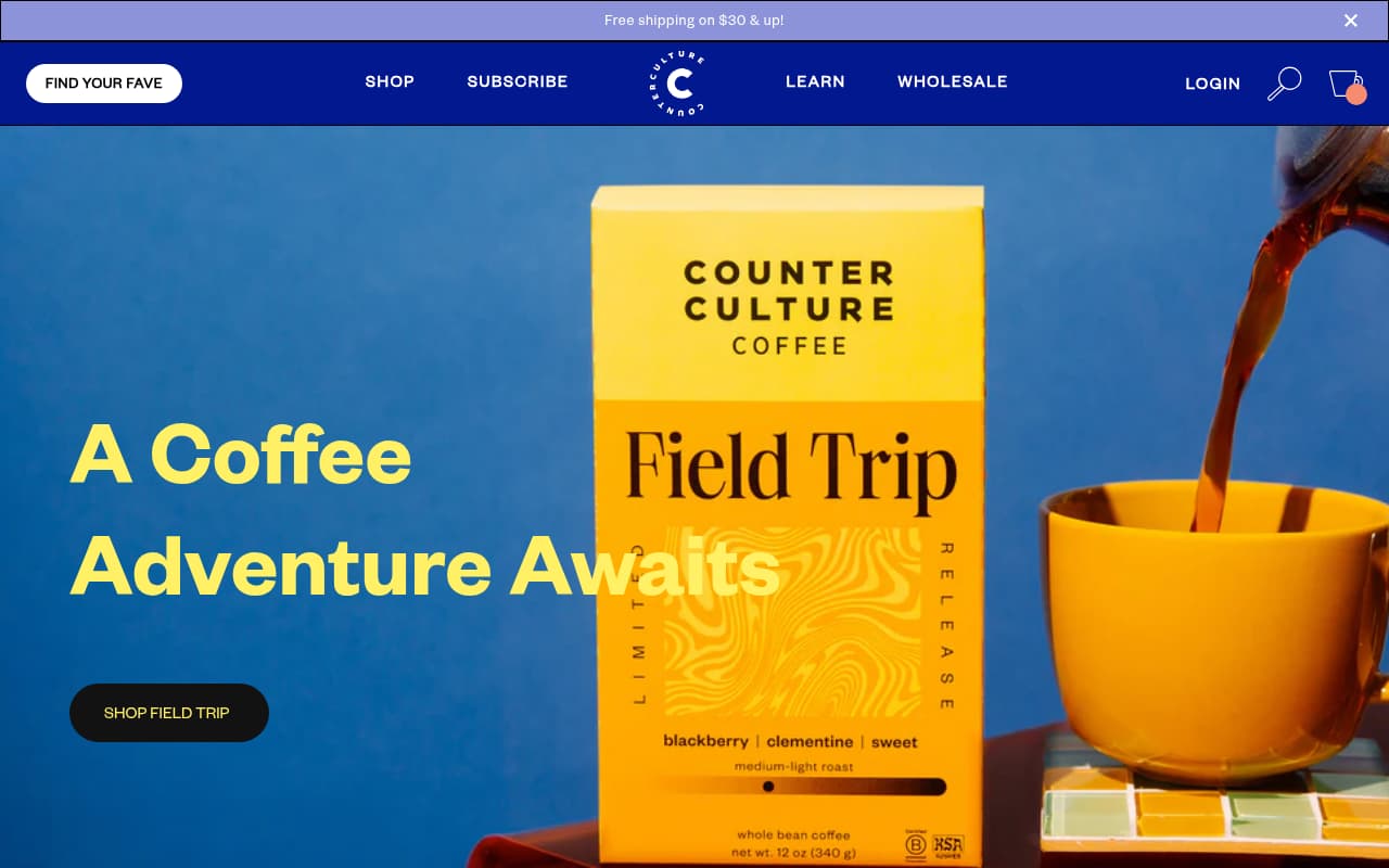 Counter Culture Coffee website screenshot