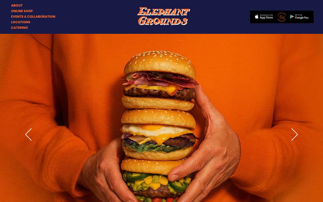 Elephant Grounds website screenshot