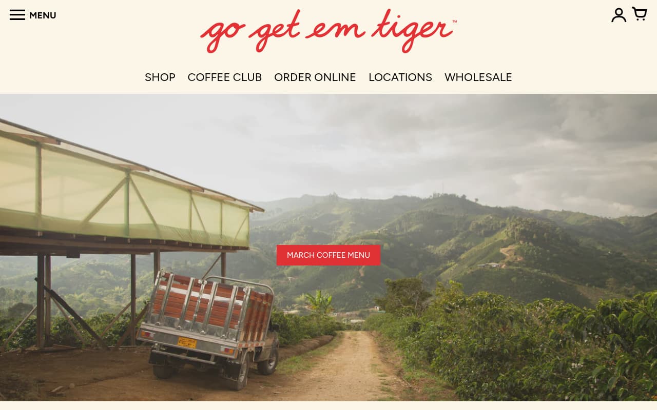 Go Get Em Tiger website screenshot