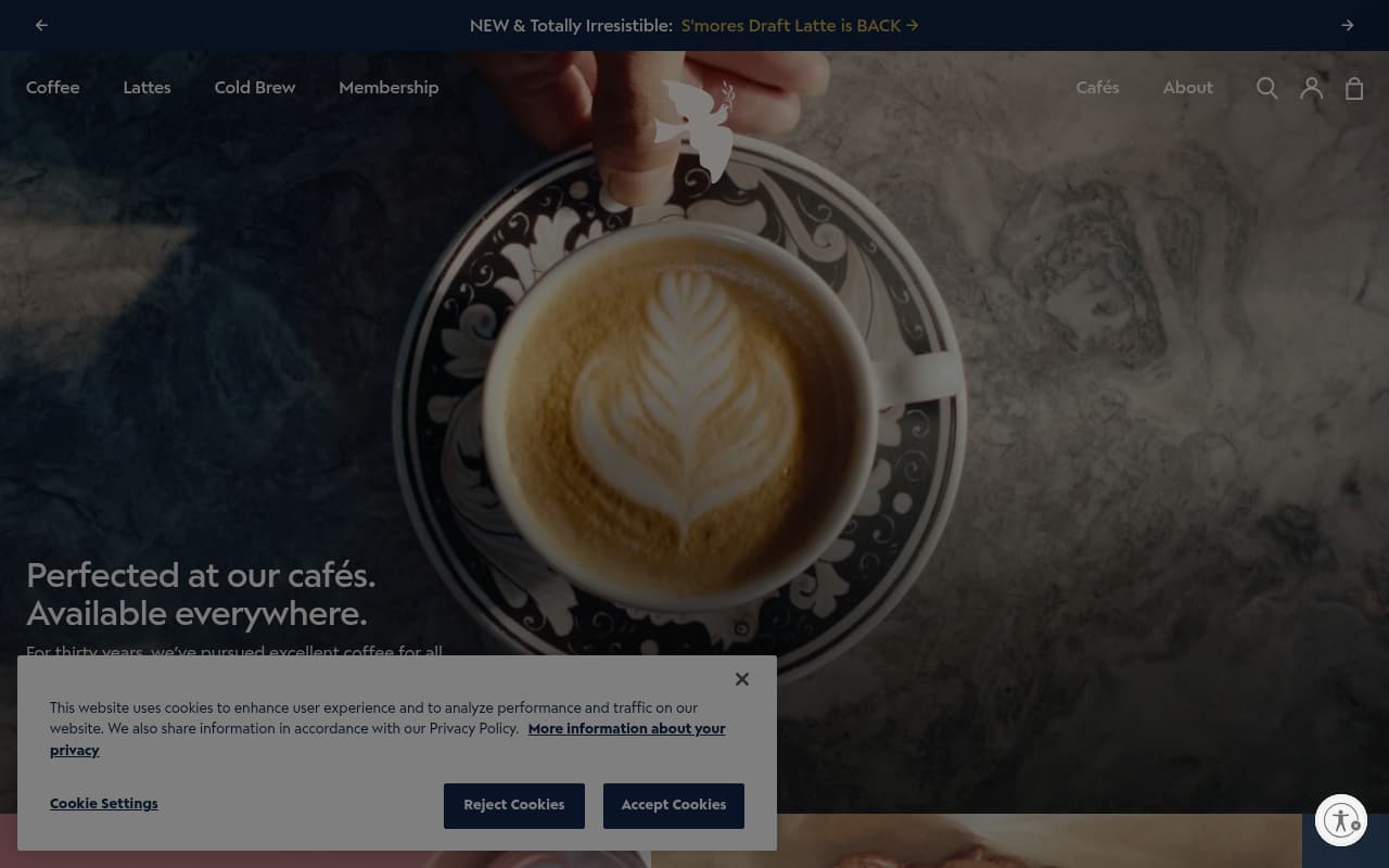 La Colombe Coffee website screenshot