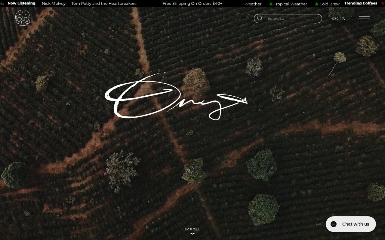 Onyx Coffee Lab website screenshot