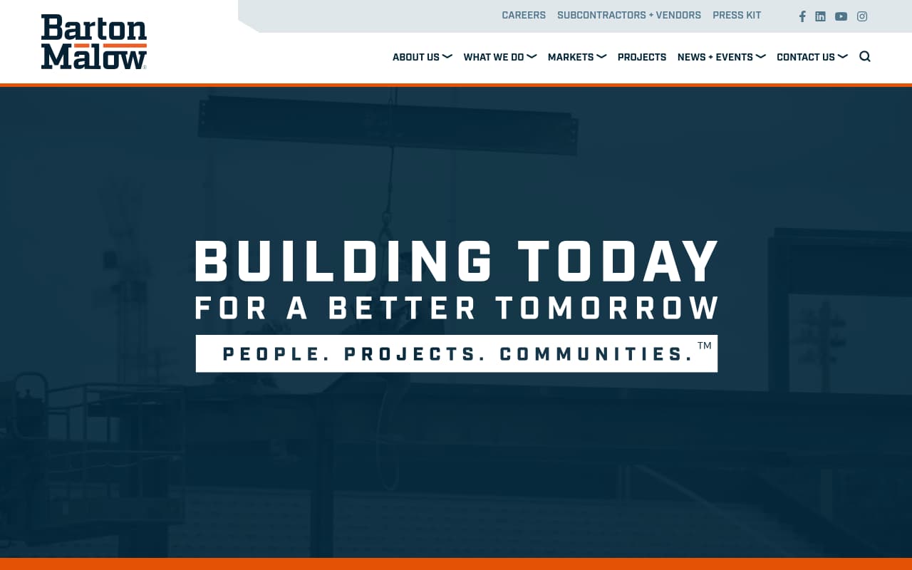 Barton Malow website screenshot