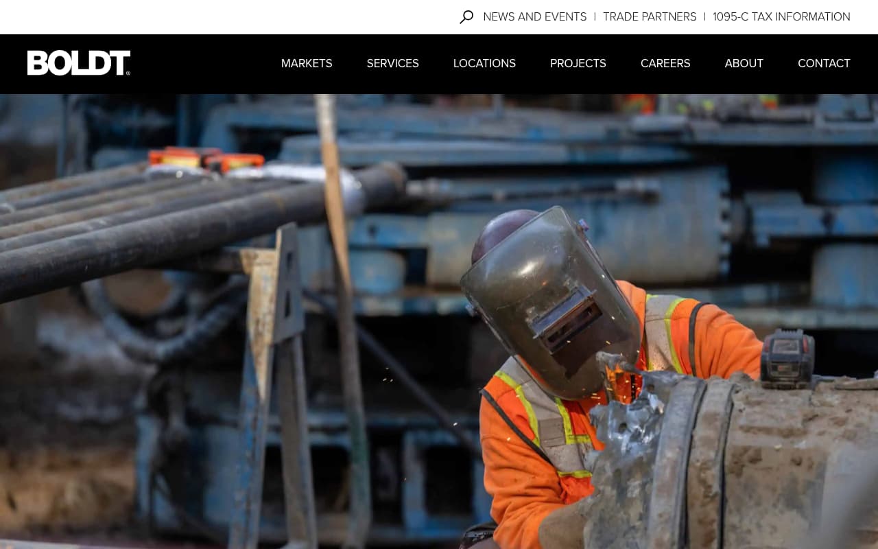 Boldt Construction website screenshot