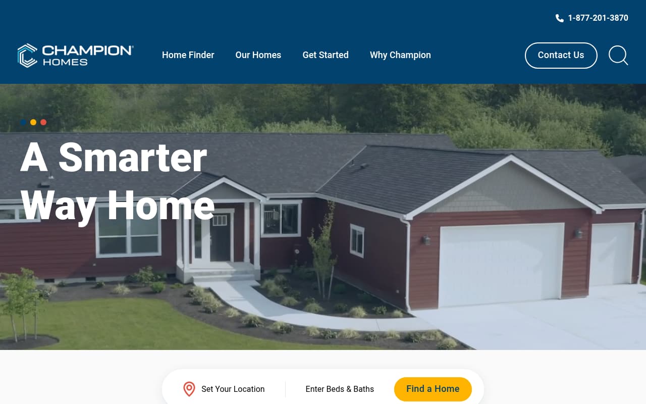 Champion Homes website screenshot