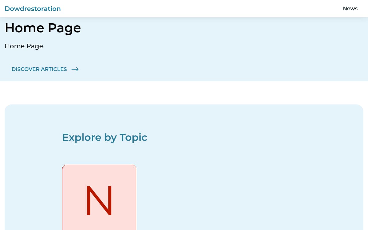 Dowd Restoration website screenshot