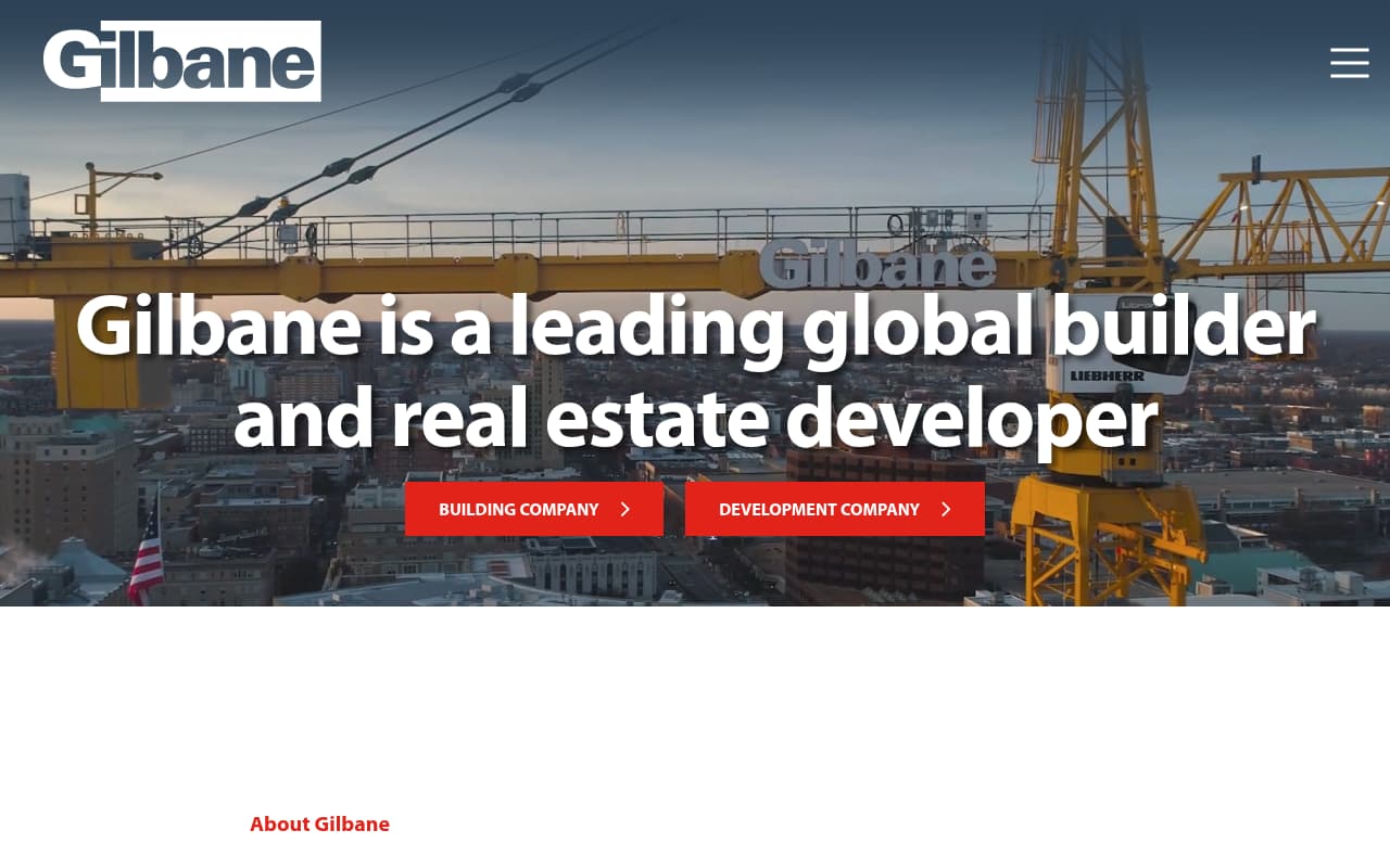Gilbane Building Company website screenshot