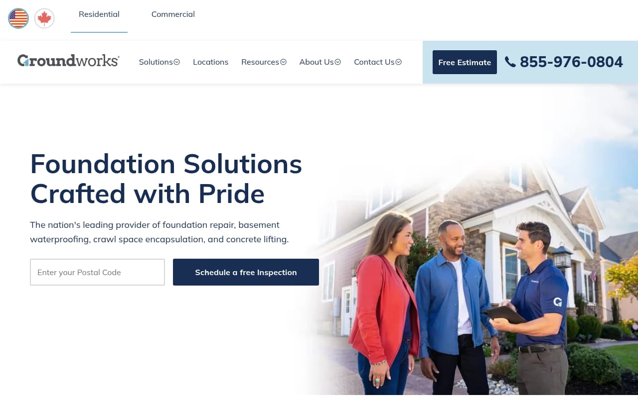 Groundworks website screenshot