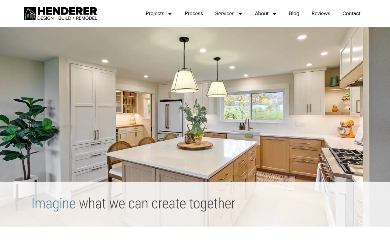 Henderer Design + Build website screenshot