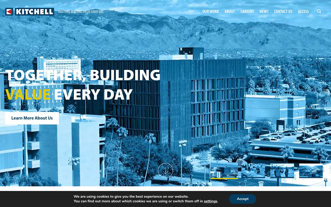Kitchell Contractors website screenshot