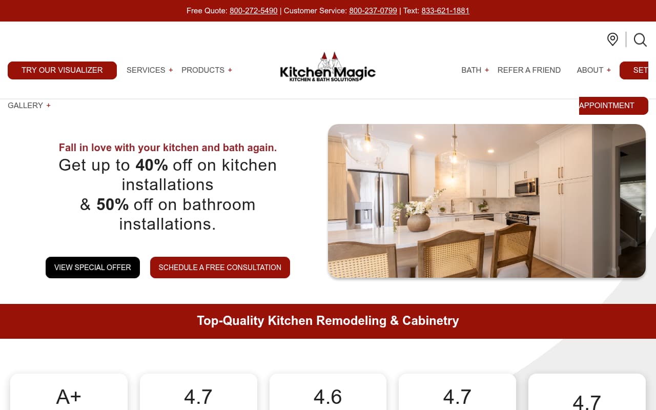 Kitchen Magic website screenshot