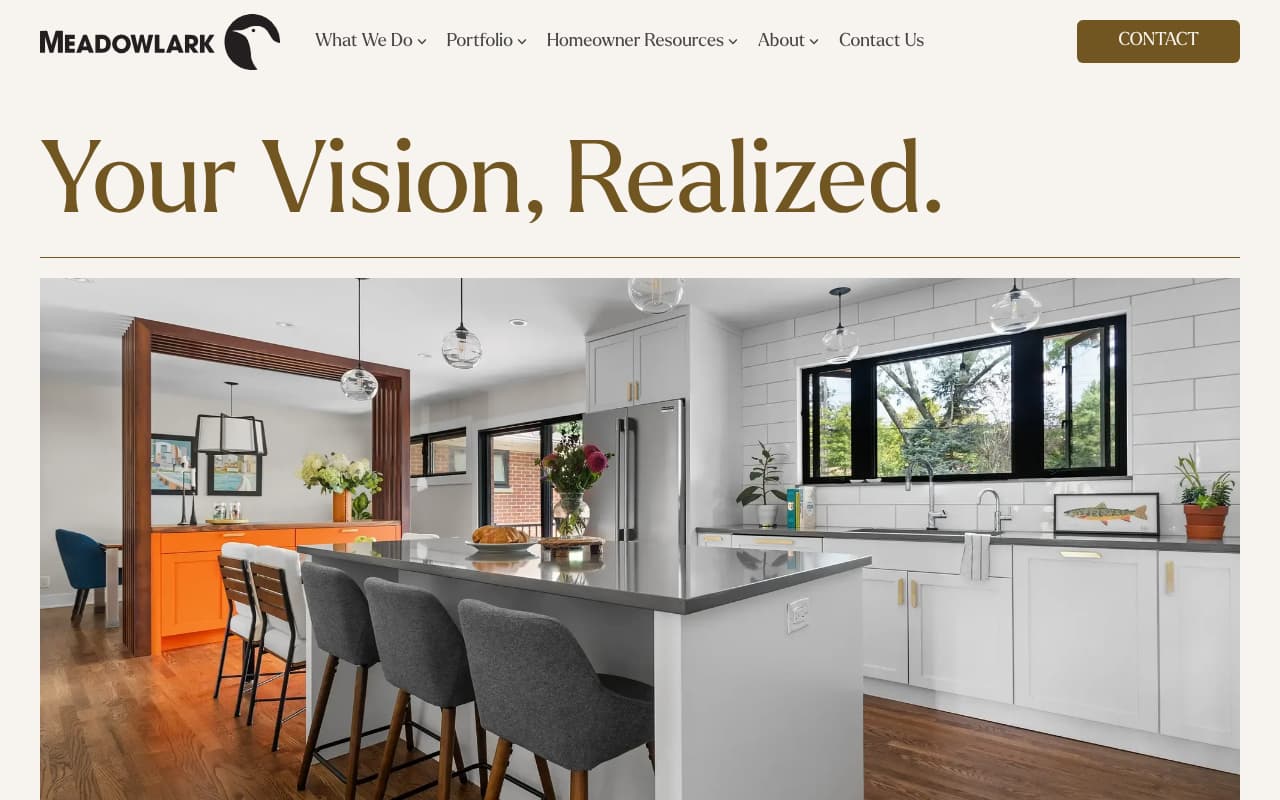 Meadowlark Builders website screenshot