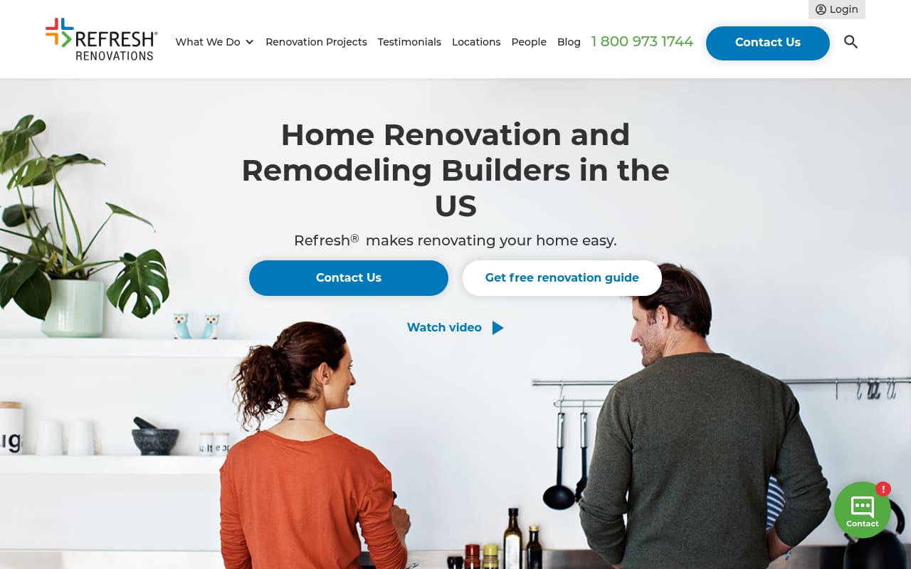 Refresh Renovations website screenshot