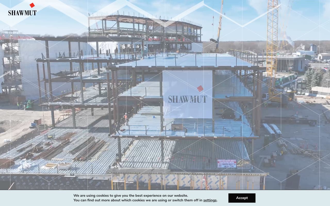 Shawmut Design and Construction website screenshot