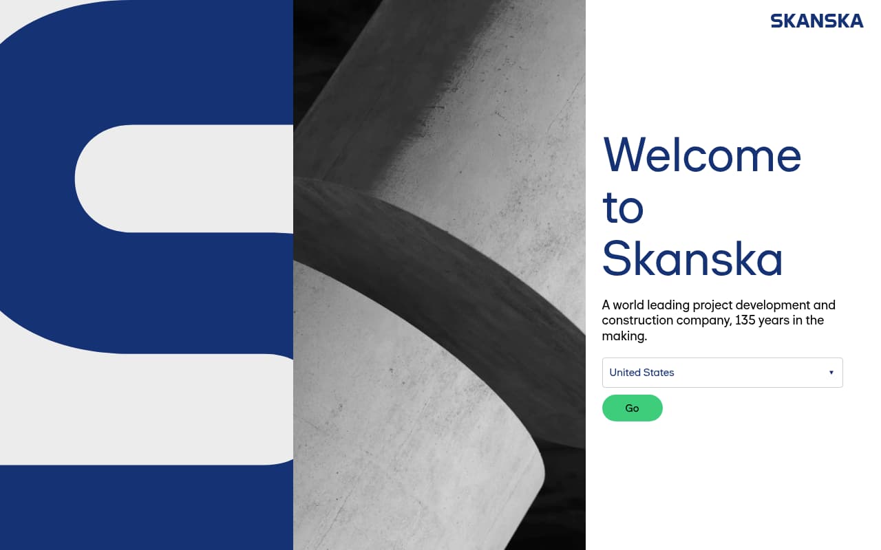 Skanska USA website screenshot