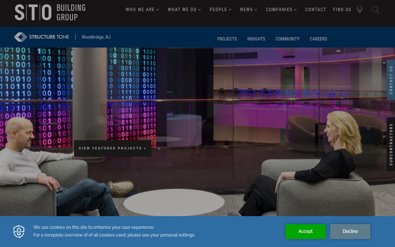 Structure Tone website screenshot