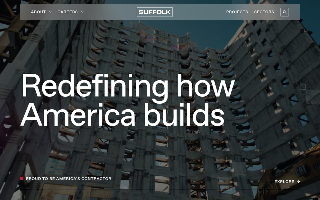 Suffolk Construction website screenshot