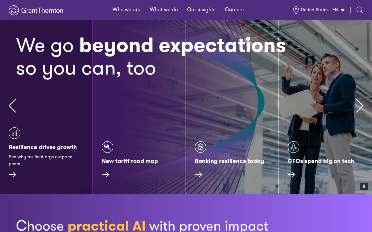 Grant Thornton website screenshot