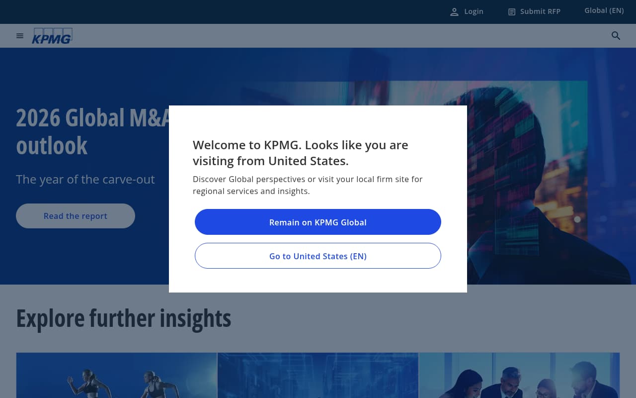 KPMG website screenshot