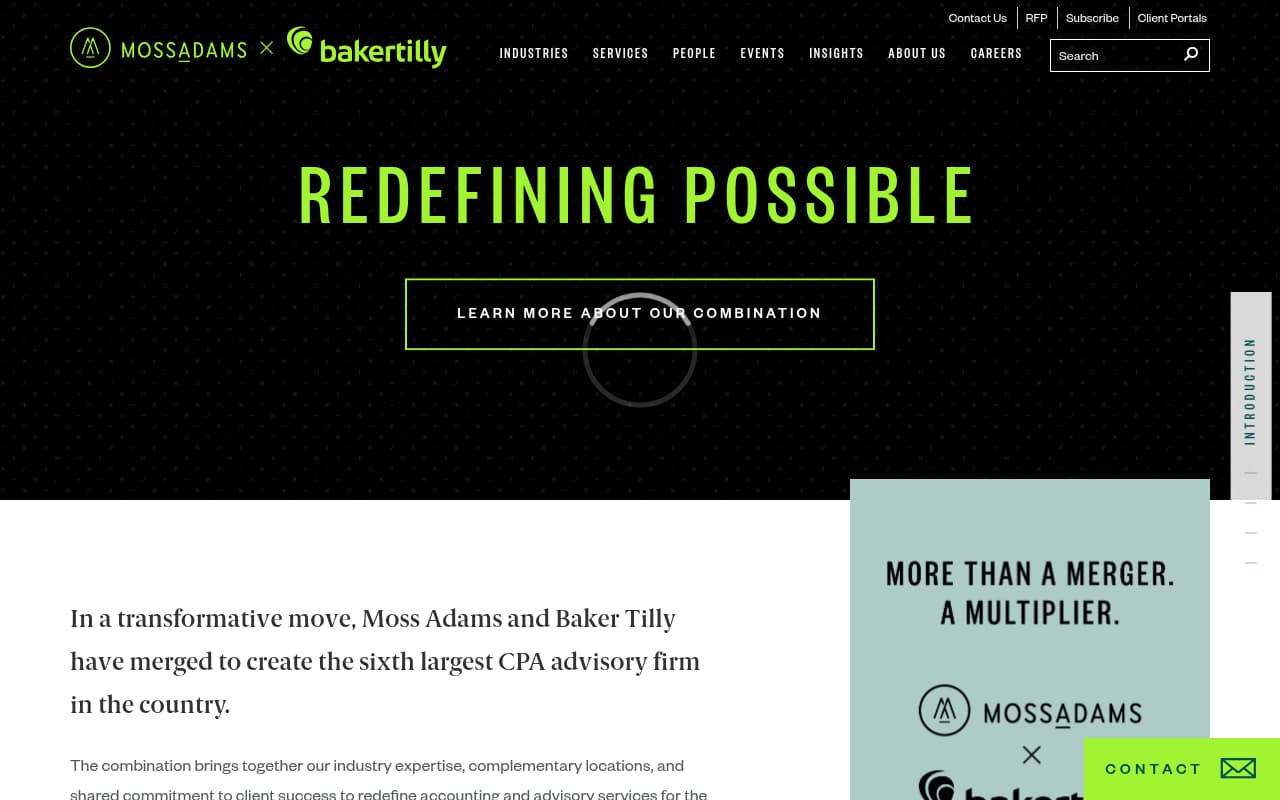 Moss Adams website screenshot
