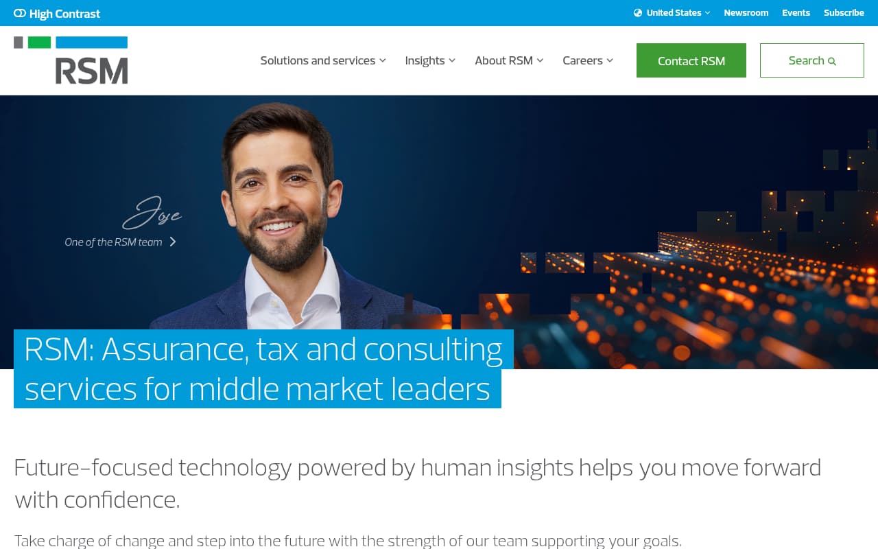 RSM website screenshot