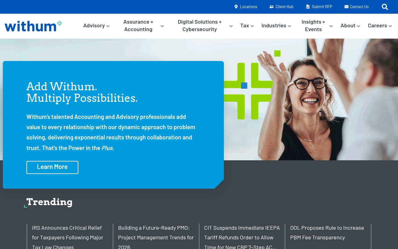 Withum website screenshot