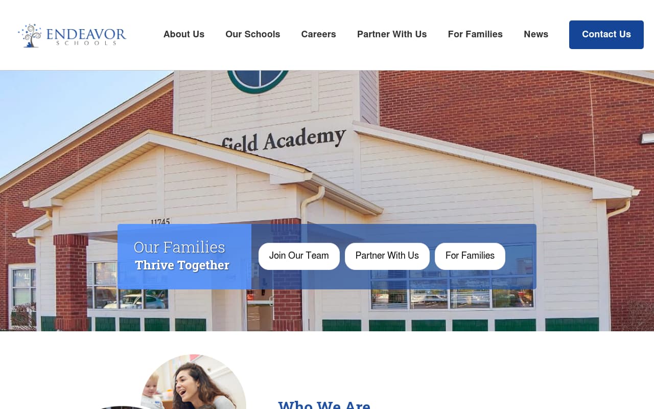 Endeavor Schools website screenshot