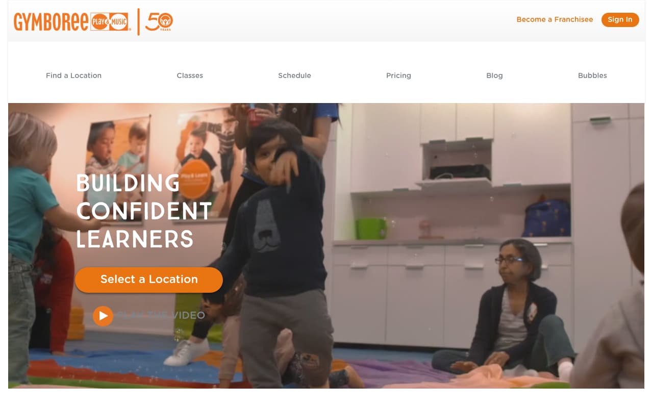 Gymboree Play & Music website screenshot