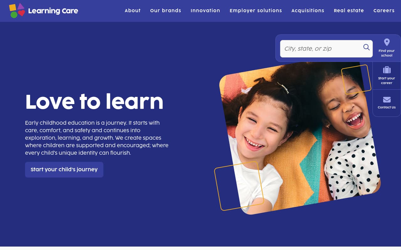 Learning Care Group website screenshot