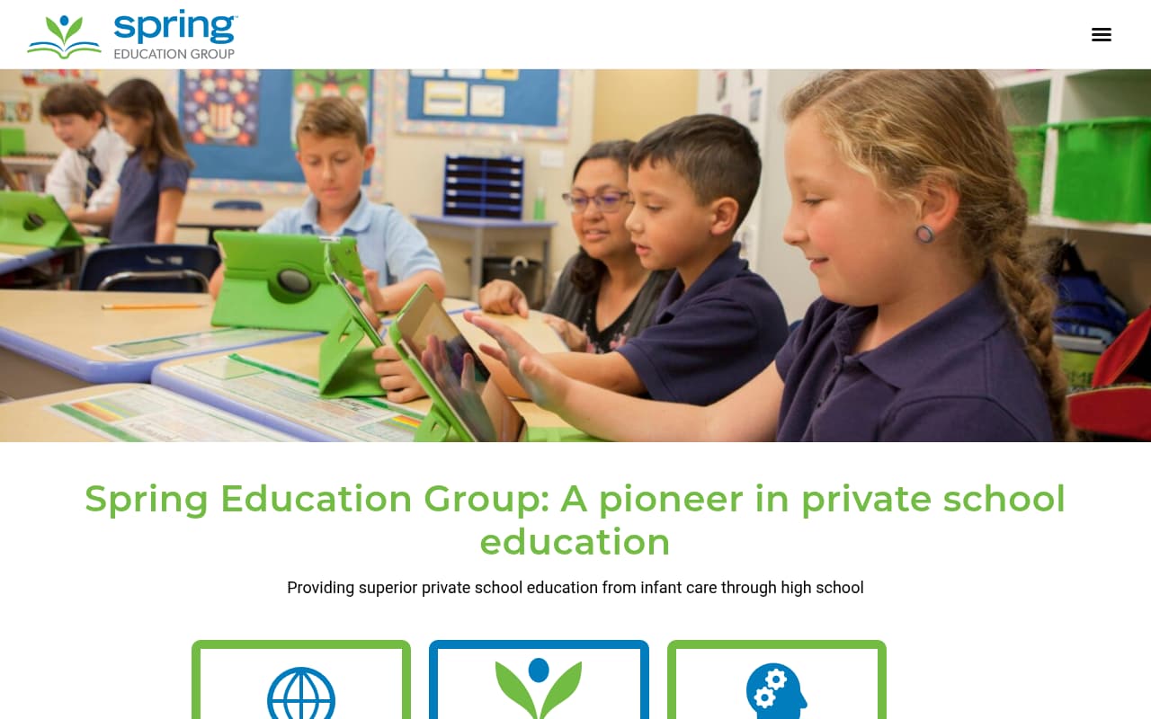 Spring Education Group website screenshot