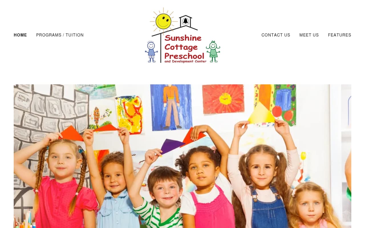 Sunshine Cottage Preschool website screenshot