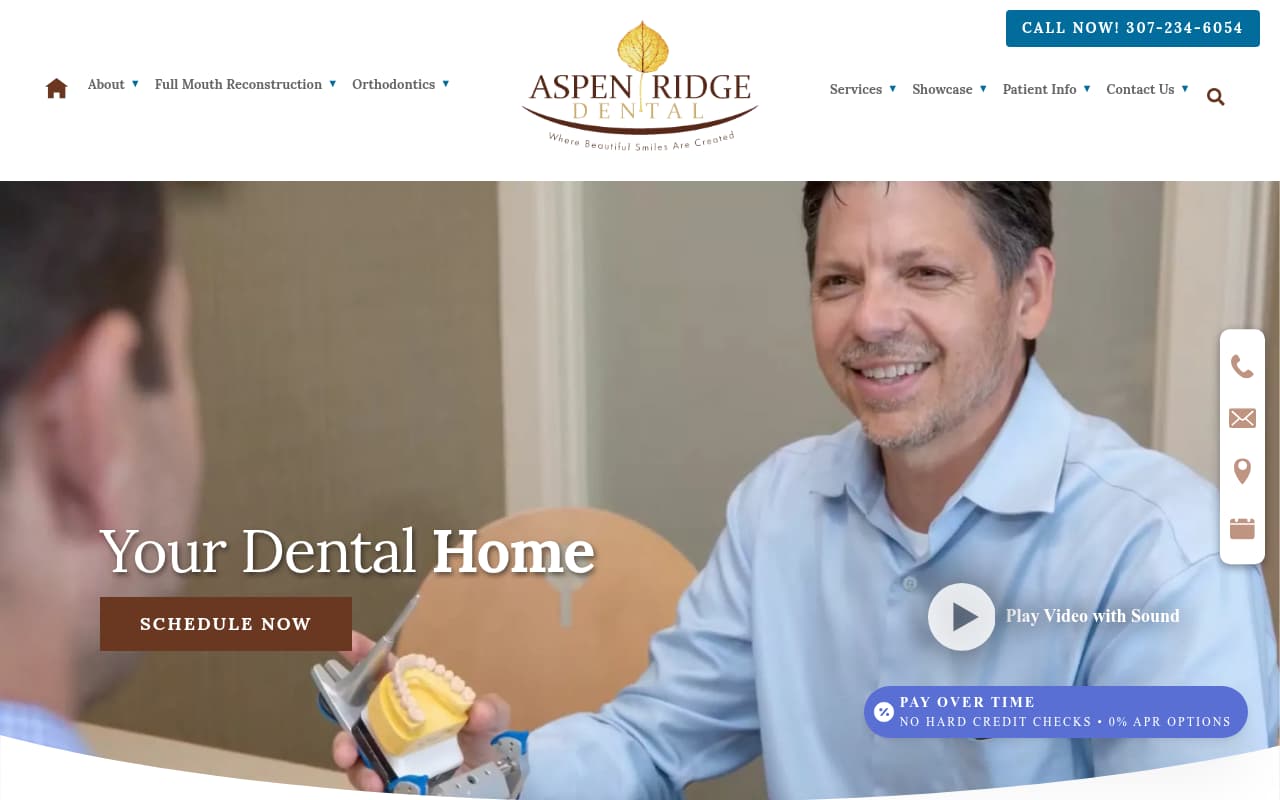Aspen Ridge Dental website screenshot