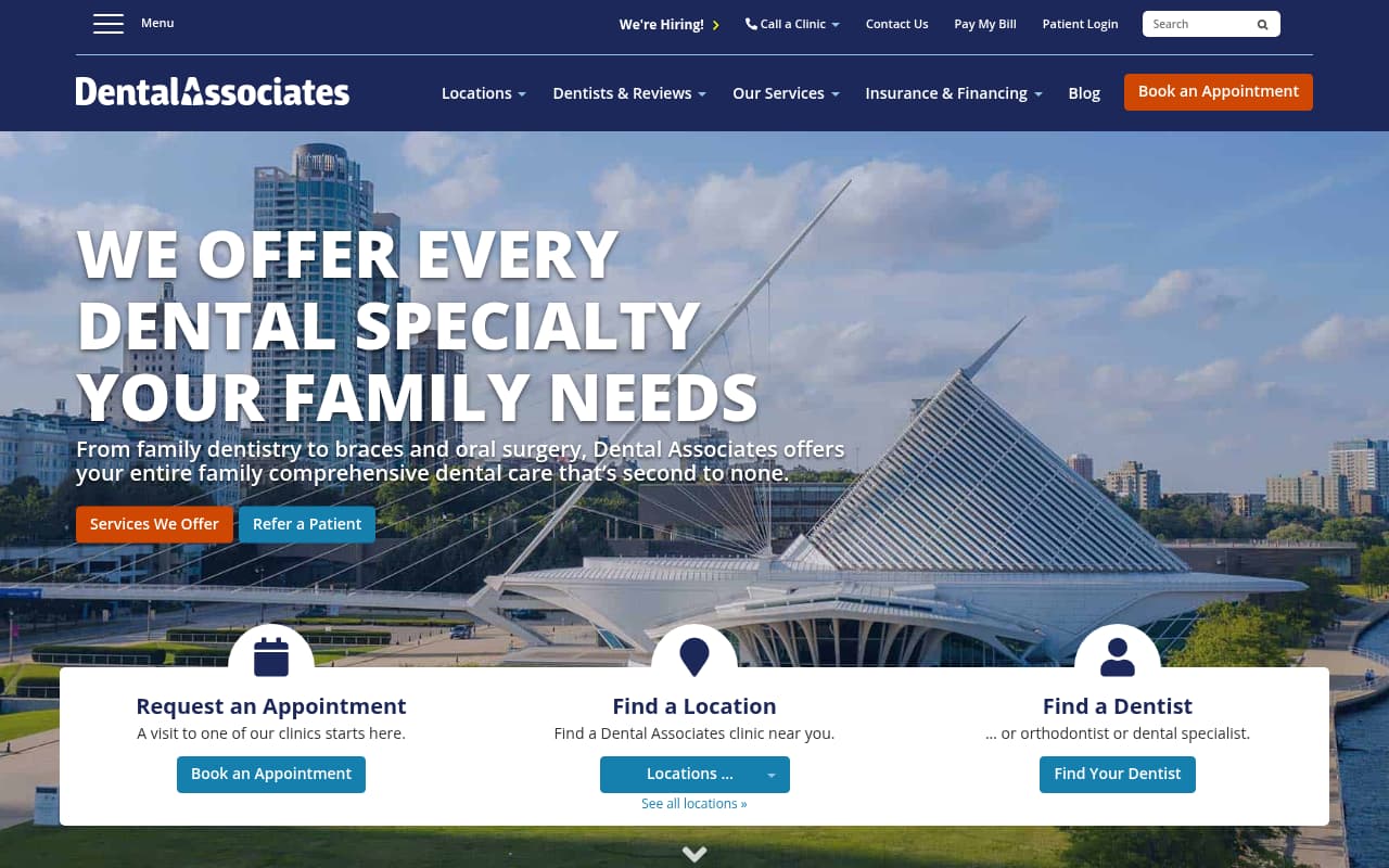 Dental Associates website screenshot