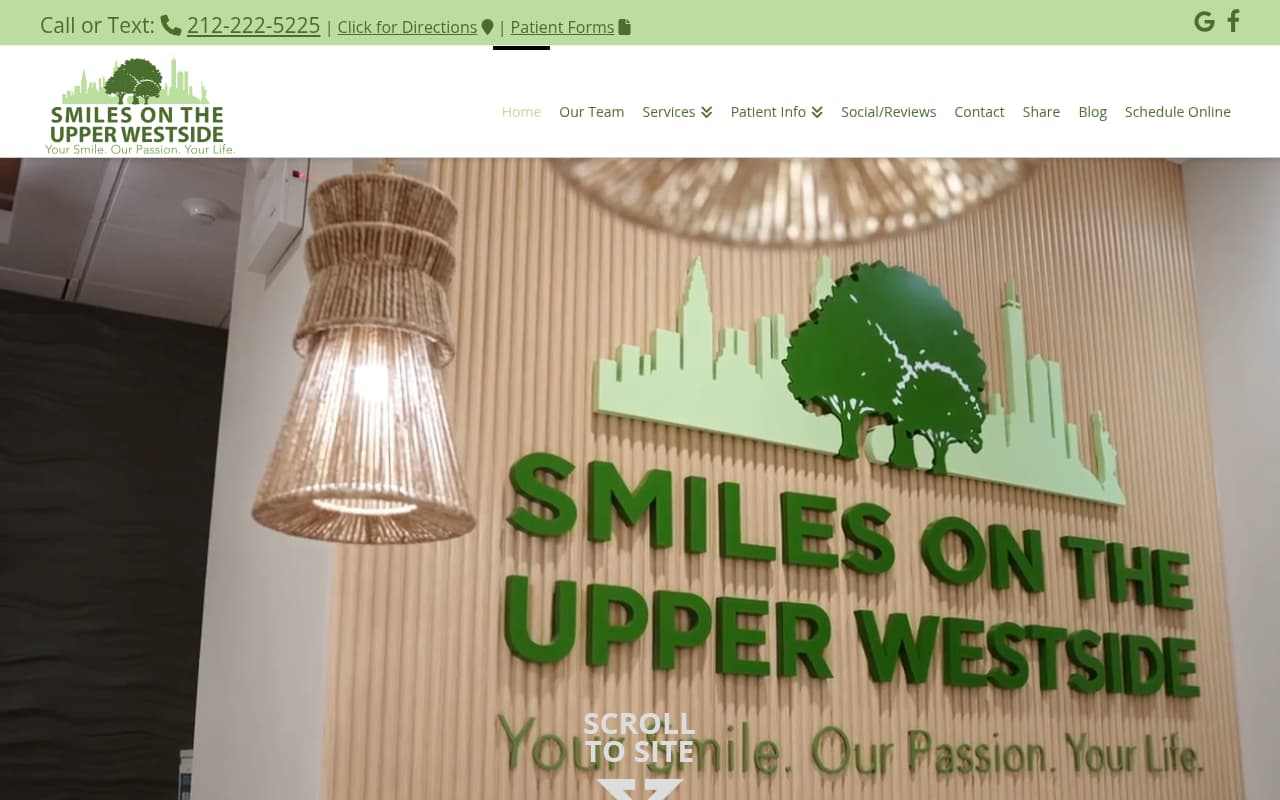 Smiles on the Upper Westside website screenshot
