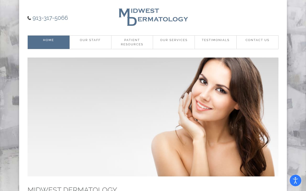 Midwest Dermatology website screenshot
