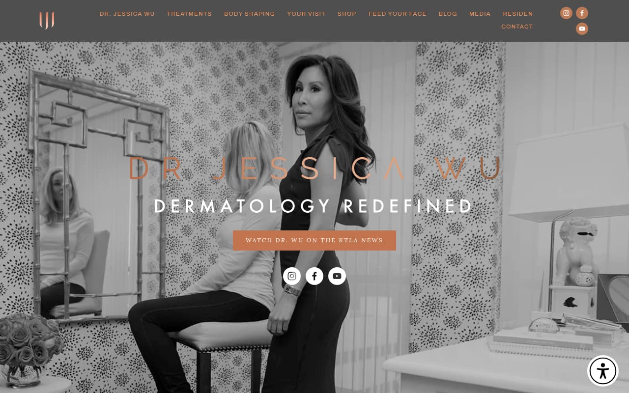 Pacific Dermatology website screenshot