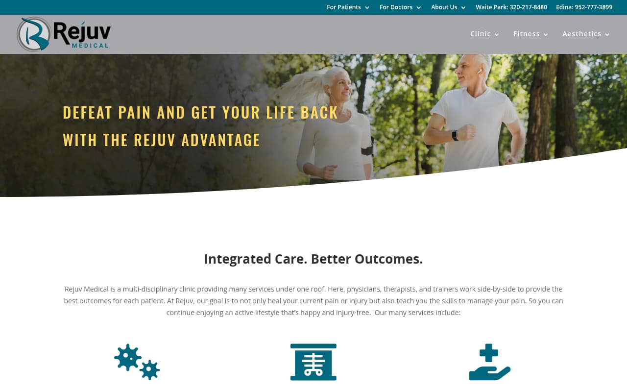 Rejuv Medical website screenshot