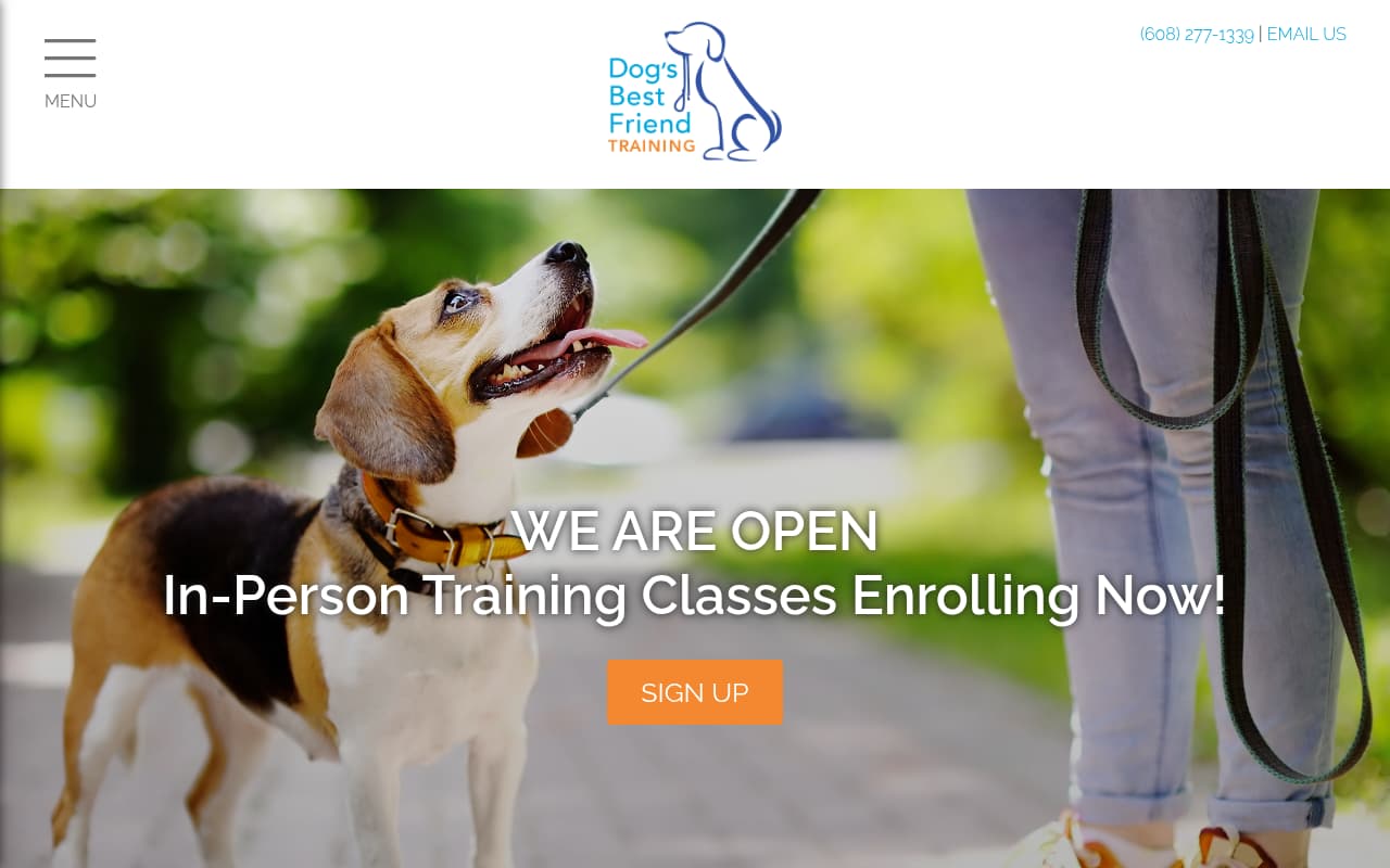 Dog's Best Friend Training website screenshot