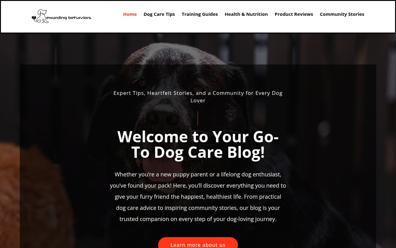 Rewarding Behaviors website screenshot