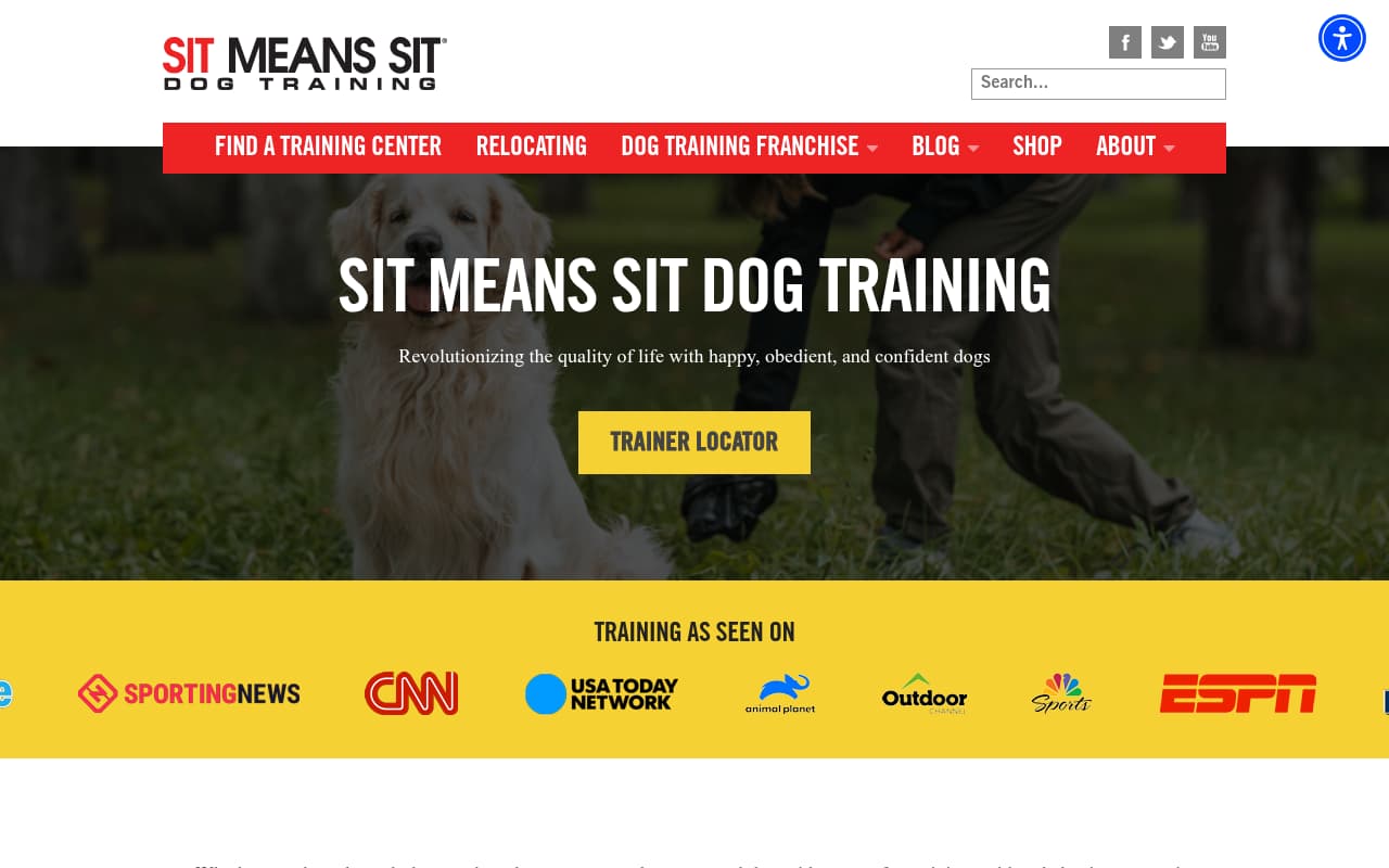 Sit Means Sit website screenshot