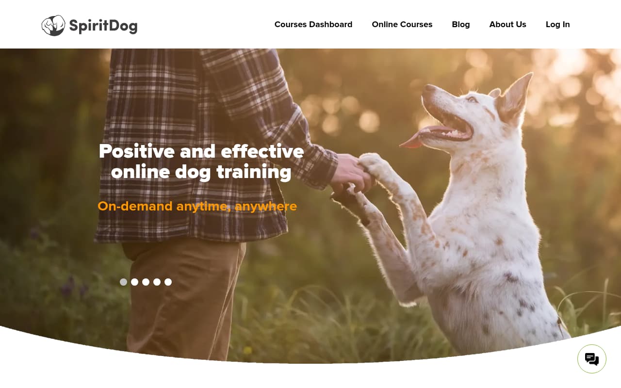 SpiritDog Training website screenshot
